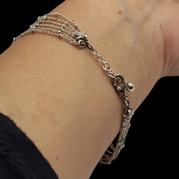 VINTAGE NRT VICTORIAN Elegant Silver Filigree Bracelet - Picture 3 of 5